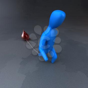 Burden symbol - 3D Illustration