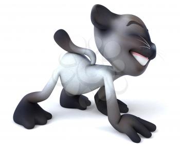Royalty Free 3d Clipart Image of a Cat On All Fours