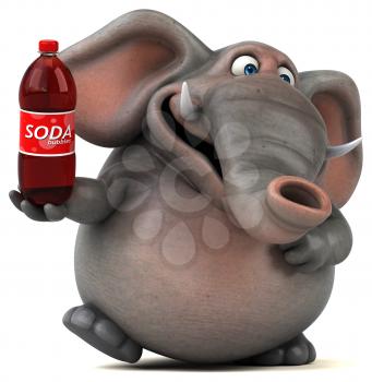 Fun elephant - 3D Illustration