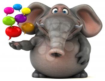 Fun elephant - 3D Illustration