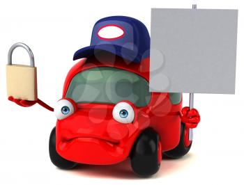 Fun car - 3D Illustration