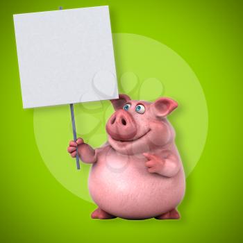 Fun pig - 3D Illustration