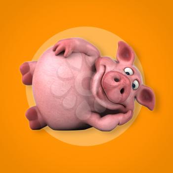 Fun pig - 3D Illustration