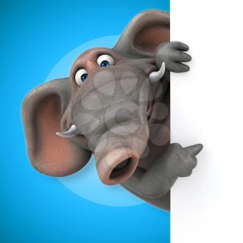 Fun elephant - 3D Illustration