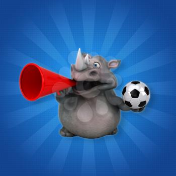 Fun rhinoceros - 3D Illustration