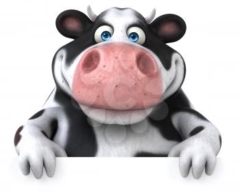 Fun cow - 3D Illustration