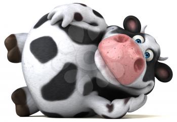 Fun cow - 3D Illustration