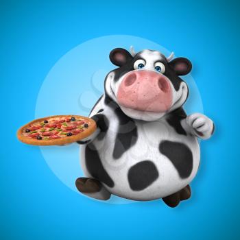 Fun cow - 3D Illustration