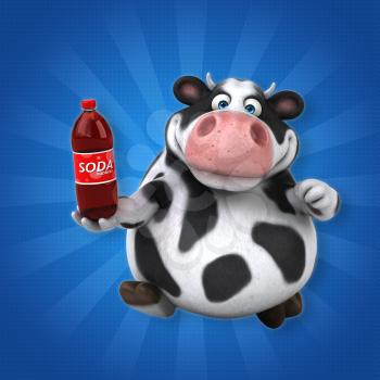 Fun cow - 3D Illustration