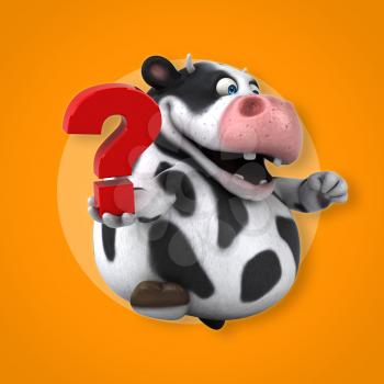 Fun cow - 3D Illustration