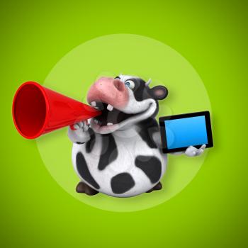 Fun cow - 3D Illustration