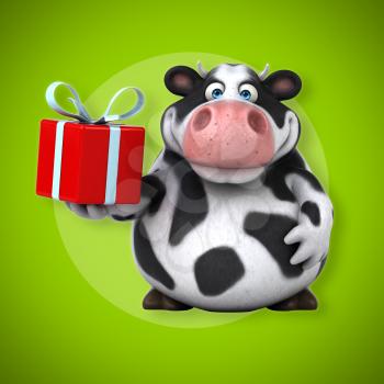 Fun cow - 3D Illustration