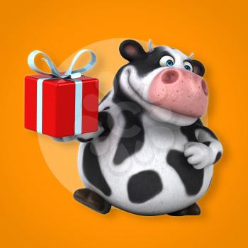 Fun cow - 3D Illustration