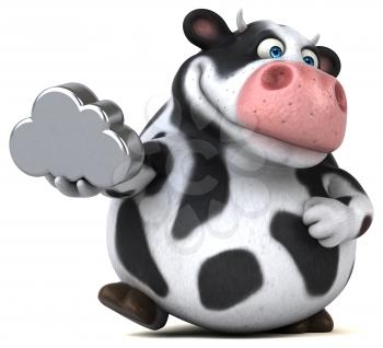 Fun cow - 3D Illustration