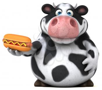 Fun cow - 3D Illustration