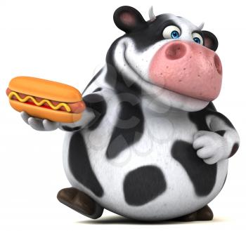 Fun cow - 3D Illustration