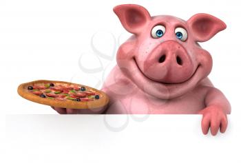 Fun pig - 3D Illustration