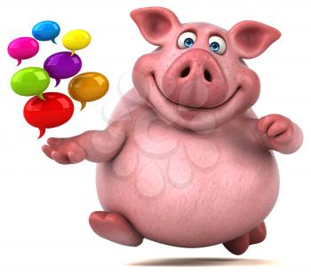 Fun pig - 3D Illustration