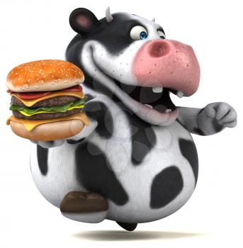 Fun cow - 3D Illustration