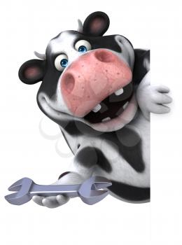 Fun cow - 3D Illustration