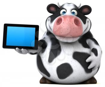 Fun cow - 3D Illustration