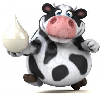 Fun cow - 3D Illustration