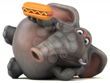 Fun elephant - 3D Illustration