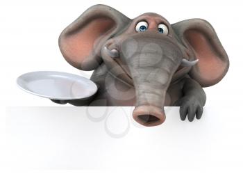 Fun elephant - 3D Illustration