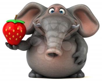 Fun elephant - 3D Illustration