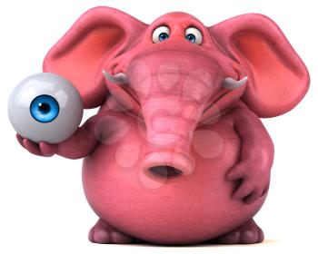 Pink elephant - 3D Illustration