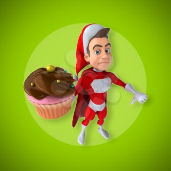 Fun superhero - 3D Illustration