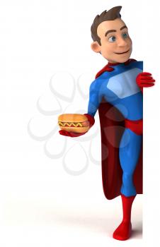 Fun superhero - 3D Illustration