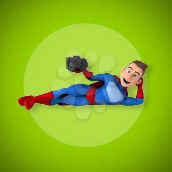 Fun superhero - 3D Illustration