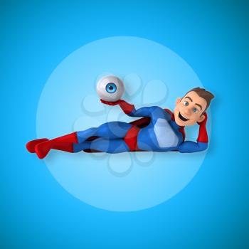 Fun superhero - 3D Illustration