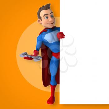 Fun superhero - 3D Illustration