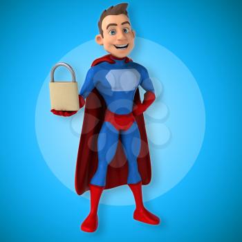 Fun superhero - 3D Illustration