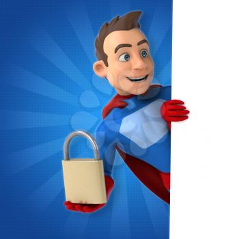 Fun superhero - 3D Illustration