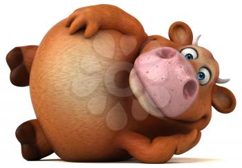 Fun cow - 3D Illustration