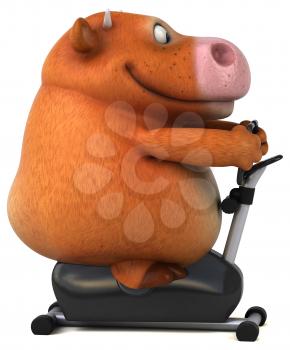 Fun cow - 3D Illustration