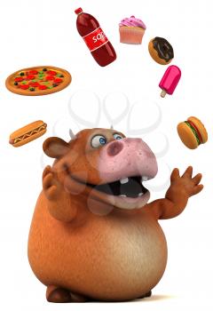 Fun cow - 3D Illustration