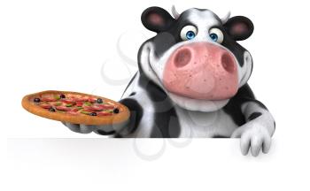 Fun cow - 3D Illustration