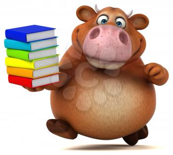 Fun cow - 3D Illustration