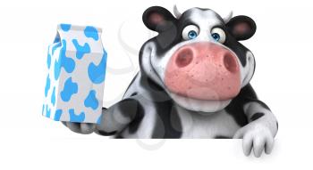 Fun cow - 3D Illustration