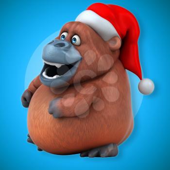 Fun Orangutan - 3D Illustration