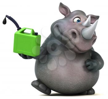 Fun rhinoceros - 3D Illustration