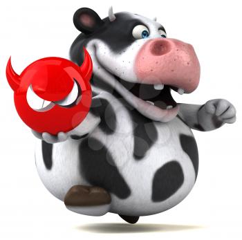 Fun cow - 3D Illustration