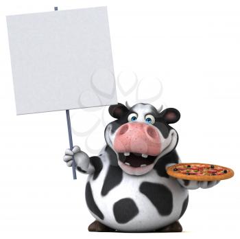 Fun cow - 3D Illustration