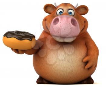 Fun cow - 3D Illustration