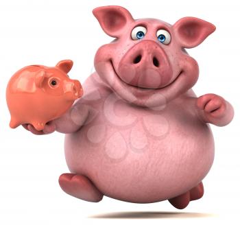 Fun pig - 3D Illustration