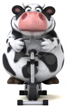 Fun cow - 3D Illustration